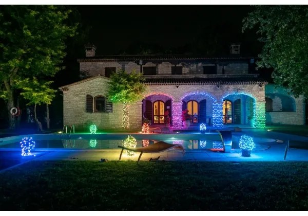 Twinkly TWS250STP-BEU - Catena luminosa LED RGB per esterni, 250 LED, 23,5 m, IP44, Wi-Fi