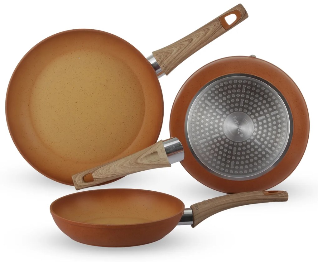 Set 3 padelle 20, 24 e 28 cm Tognana Traditional Stone