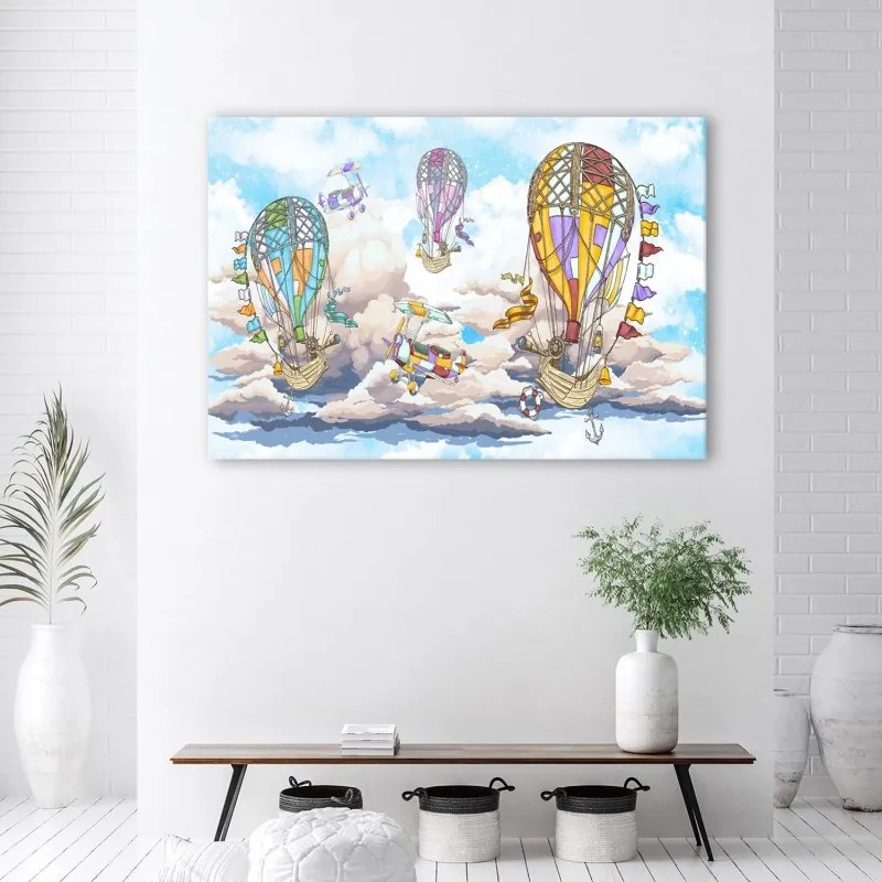 Quadro su tela, Palloncini d'aria colorate  Dimensioni Tappeti 120x80