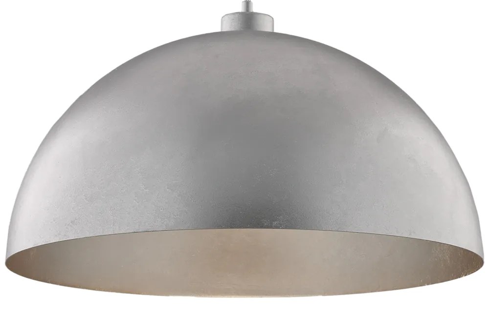 Sospensione Industrial 1 Luce Marcus In Ferro Laccato Argento Diam 50