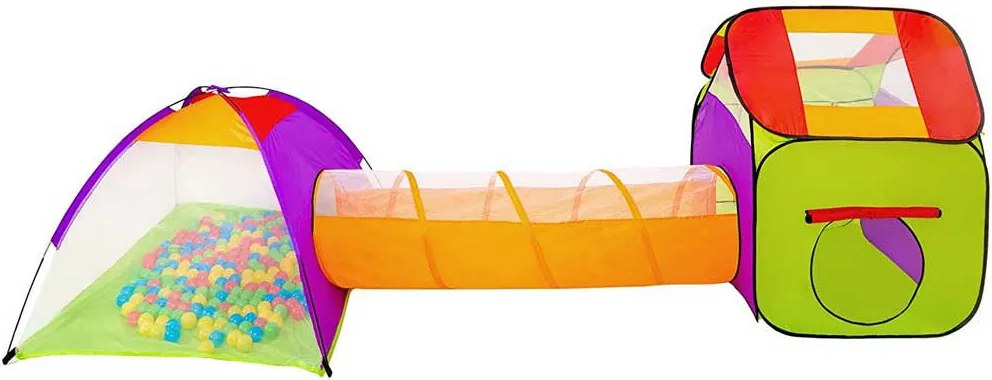 Tenda Igloo Per Bambini Con 200 Palline + Tunnel Pieghevole Giochi Salvaspazio...
