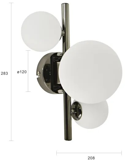 Brilagi - Applique LED MILLA 3xG9/3W/230V nero cromato/bianco