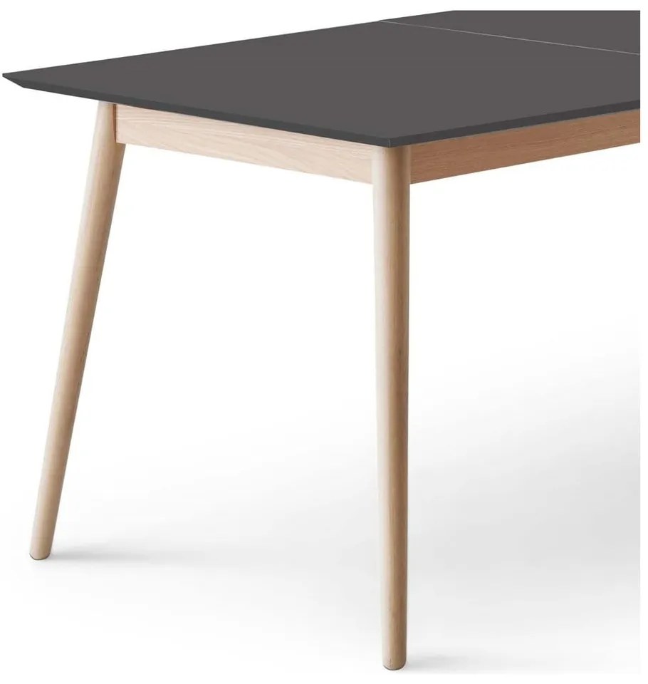 Tavolo da pranzo pieghevole con piano nero in colore nero-naturale 90x165 cm Meza - Hammel Furniture