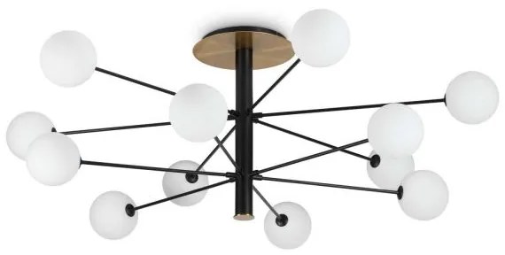 Lampada da soffitto cosmopolitan pl12 nero ottone