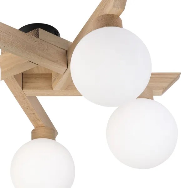 Plafoniera ANTONIO 5xG9/5W/230V rovere/bianco