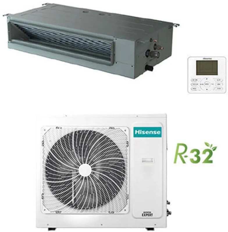 Climatizzatore Condizionatore Hisense Canalizzabile Trifase R32 42000 BTU AUD125UX4REH8 INVERTER Classe A++/A+