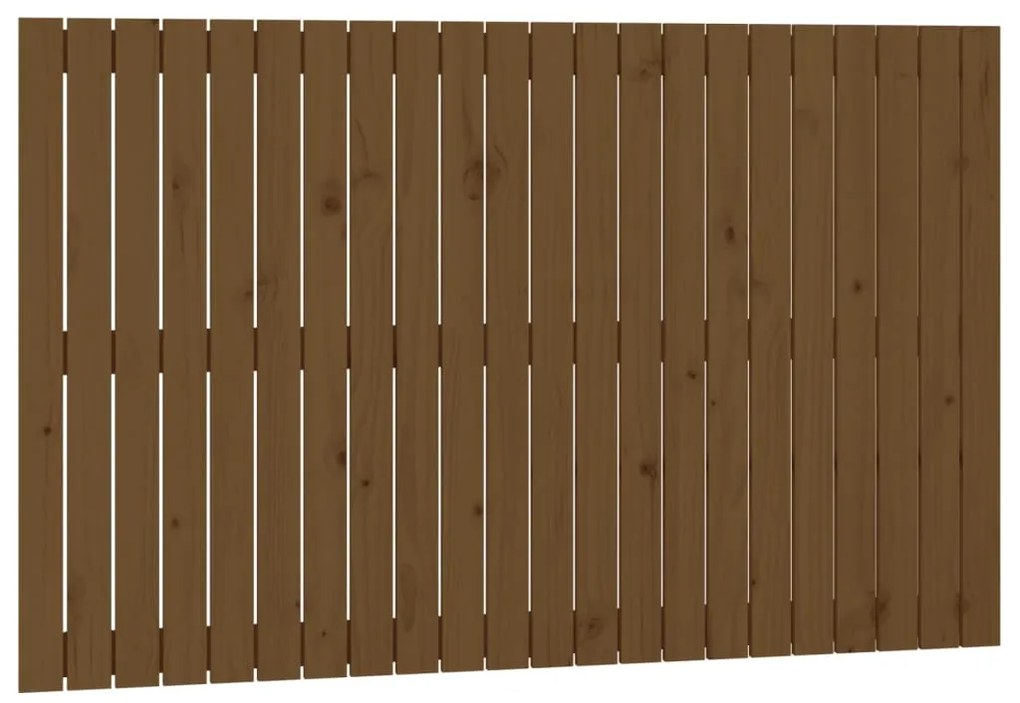 Testiera da parete miele 140x3x90 cm in legno massello di pino