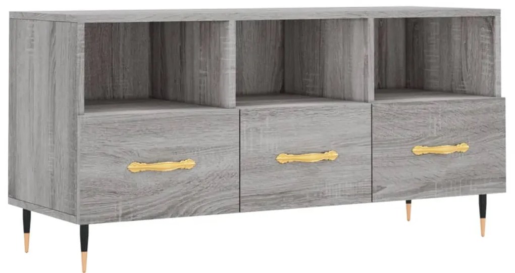 Mobile tv grigio sonoma 102x36x50 cm in legno multistrato