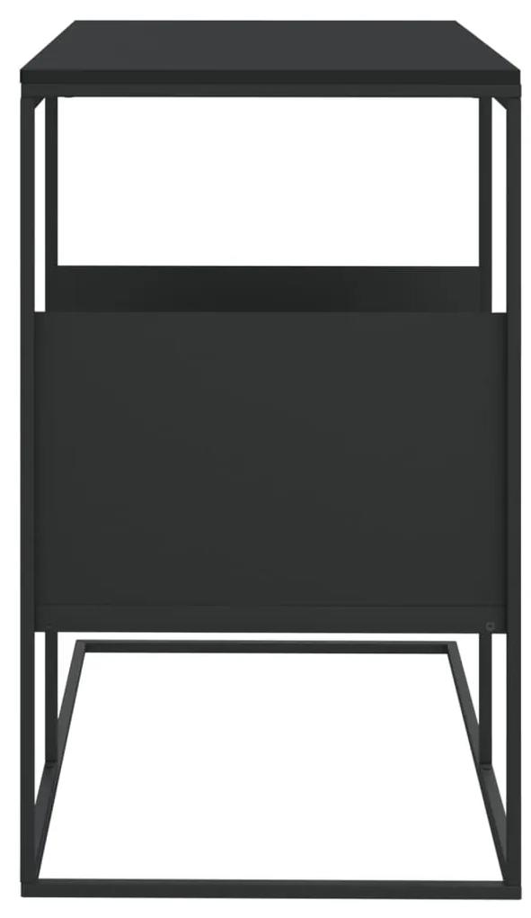 Tavolino Nero 55x36x59,5 cm Legno Multistrato