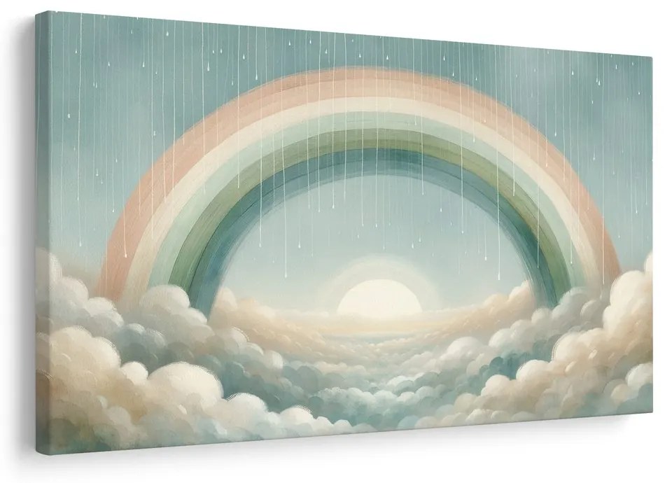 Quadro su tela – Arcobaleno sopra un mare di nuvole