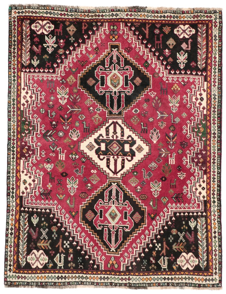 Gashghai Tappeto 170x130 (Iran) Annodato A Mano