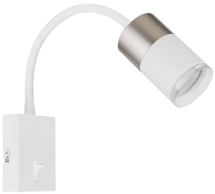 Globo 57851W - Faretto da parete BRISBON 1xGU10/25W/230V bianco/cromo