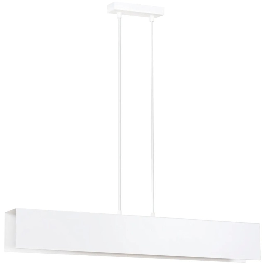 Lampadario Moderno 3 Luci Gentor In Acciaio Bianco