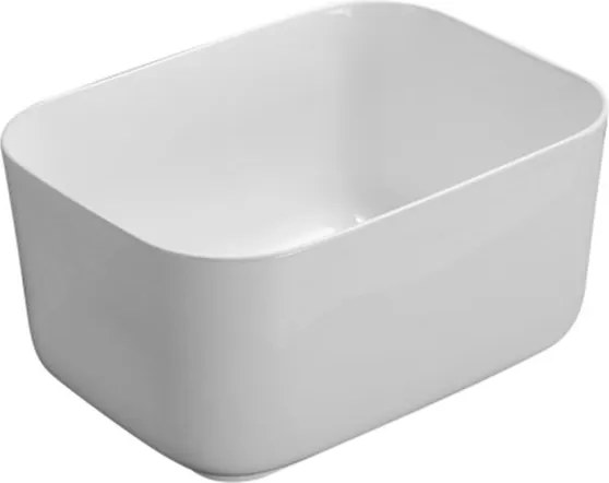 Lavabo da appoggio Valley IDRO BRIC rettangolare in ceramica L 50 x H 25.5 x P 38 cm bianco piletta non inclusa