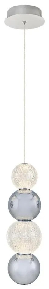 Lampada a sospensione a cavo CREMONA LED/7W/230V 3000K cromo opaco