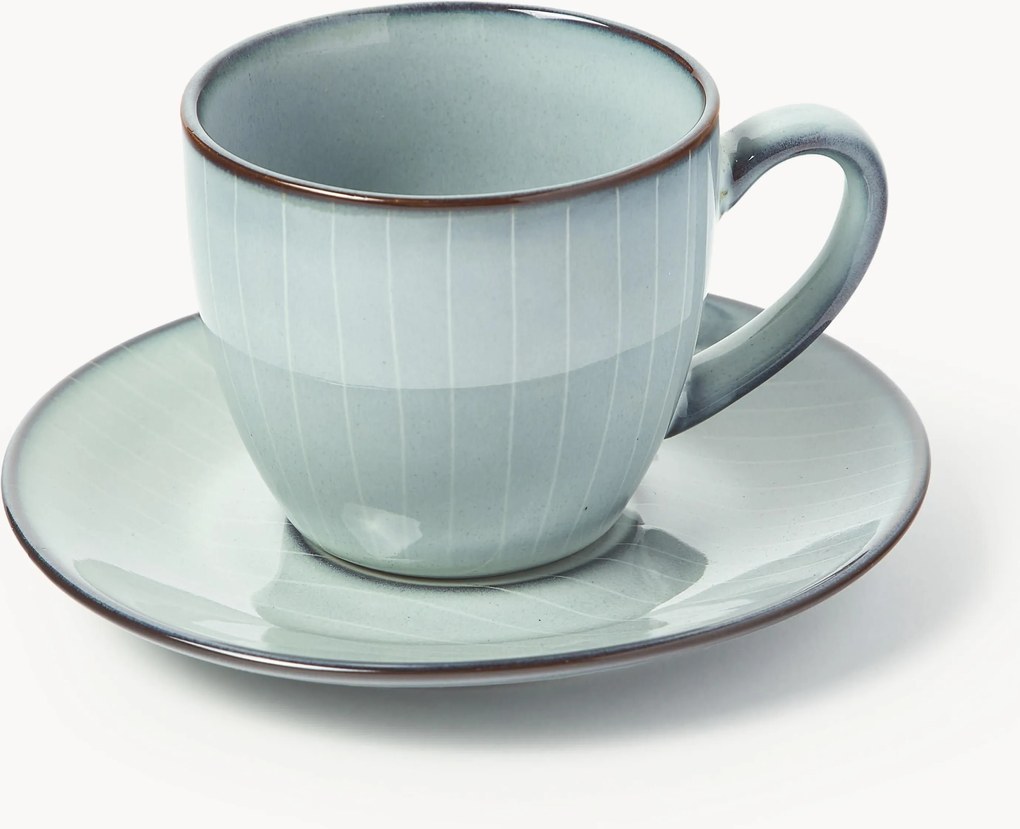 Tazza con piattino fatti a mano Nordic Sea