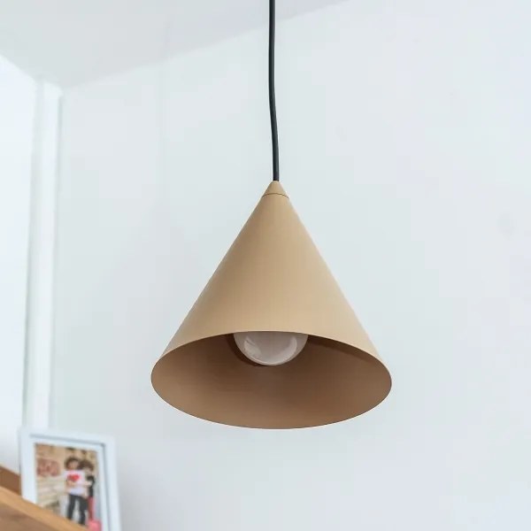 Lampadario a sospensione ETNA II 1x E27/15W/230V Ø 18,5 cm beige