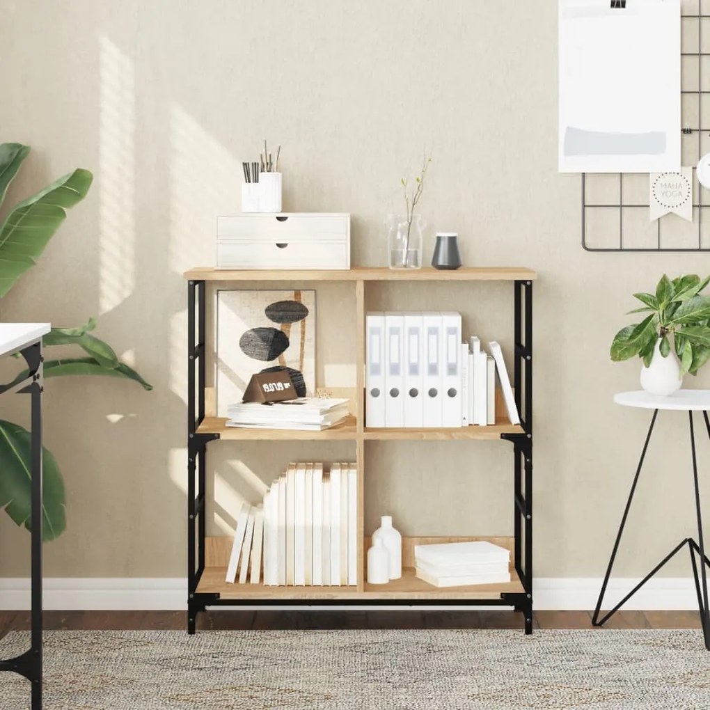 Libreria Rovere Sonoma 78,5x33x82 Cm İn Legno Multistrato /