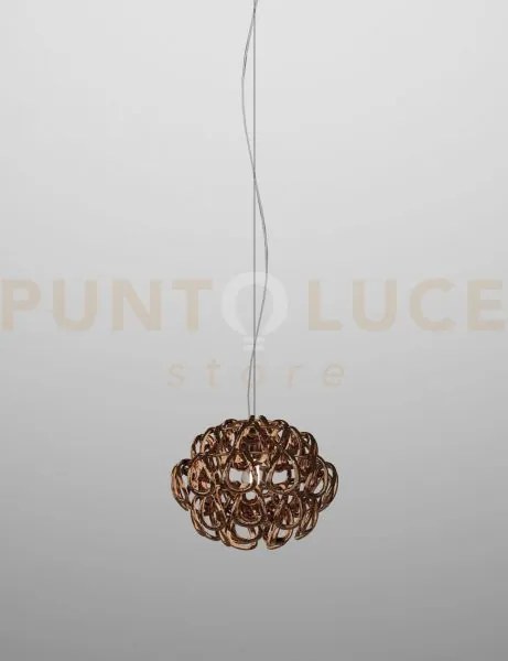 Giogali sospensione 35 cristallo rame e bronzo opaco 1 luce attacco...