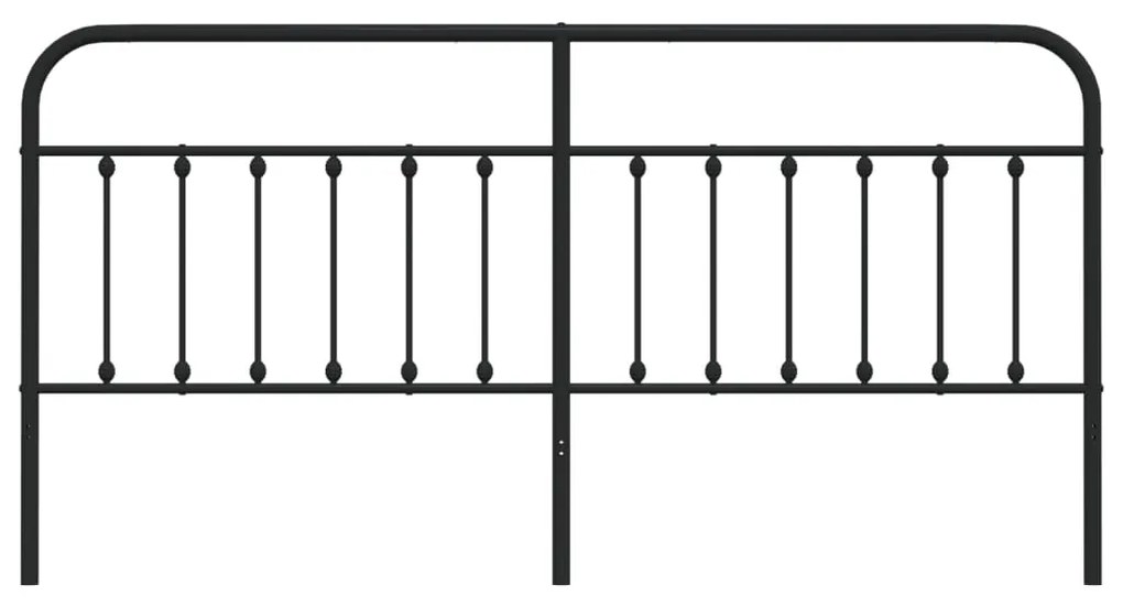 Testiera in metallo nero 193 cm