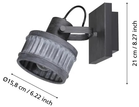 Eglo 43444 - Faretto TURROCK 1xE27/28W/230V