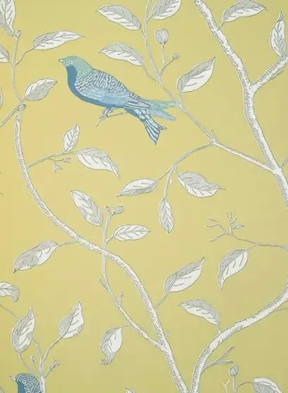 Sanderson Carta da parati Finches - gelb