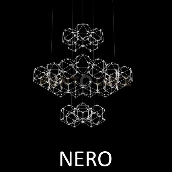 Lucciola 25 lampada a sospensione, nero cromato led 3000k 120w, 102...