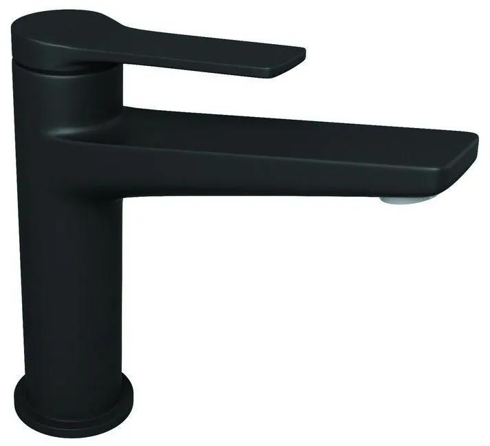 Kamalu - miscelatore lavabo finitura nera opaca design moderno | kam-kanda nero