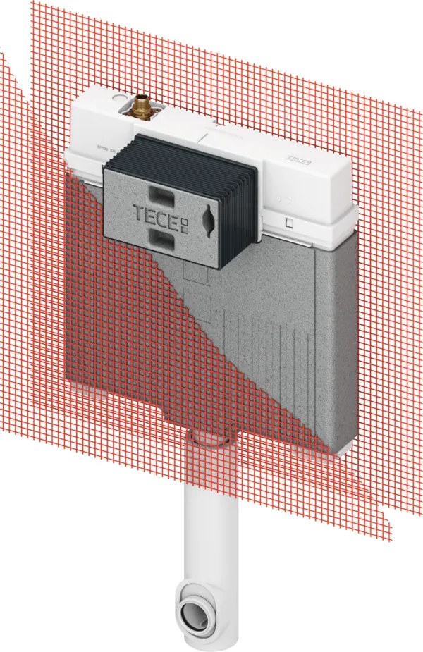 Cassetta scarico per muratura 8 cm per WC a terra Tecebox Octa II 9370500 Tece