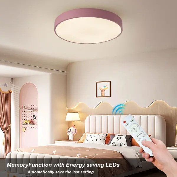 Brilagi - Plafoniera LED dimmerabile POOL LED/60W/230V 3000–6000K 50 cm rosa con telecomando