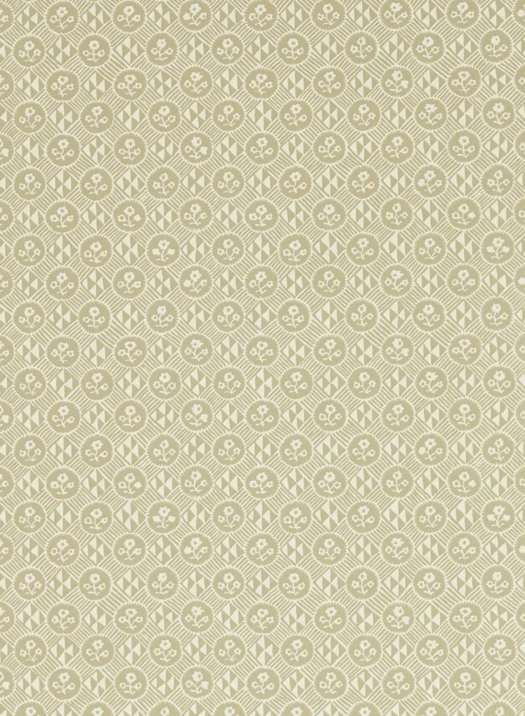 Zoffany Carta da parati Diamonds & Flowers - Linen