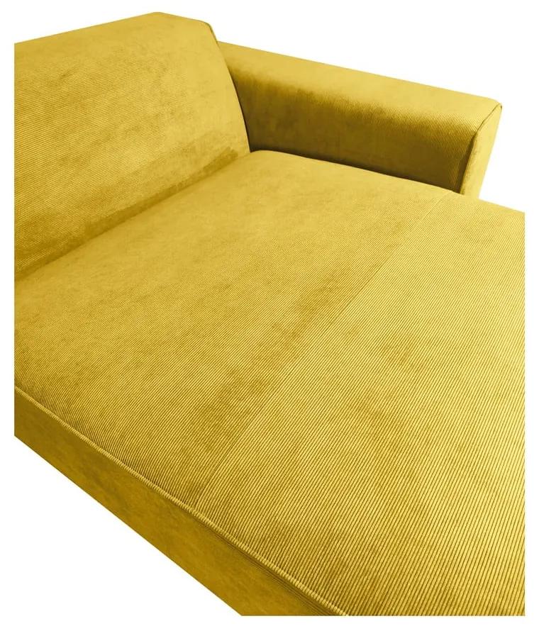 Modulo divano in velluto a coste giallo (angolo sinistro) Sting - Scandic