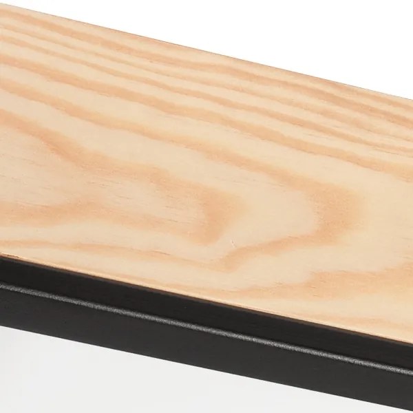 Plafoniera NATURAL SQUARE 2xE27/15W/230V 31x31 cm pino/nero