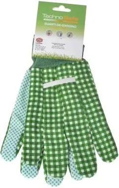 Guanti da giardino in cotone Taglia 10 con palmo puntinato Technosafe Tulip verdi