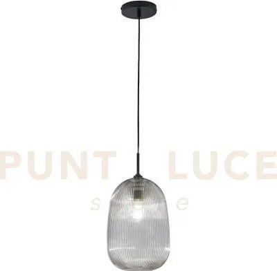 Lampadario a sospensione duke grigia in vetro 1 luce attacco e27 d2...