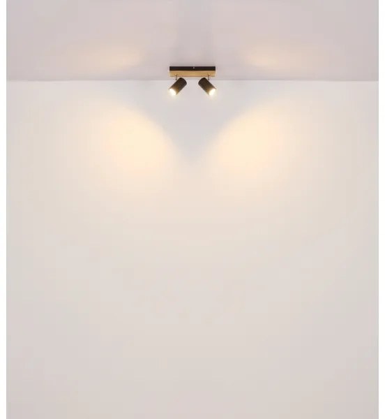 Globo 57909-2 - Faretto KAYDEN 2xGU10/25W/230V nero