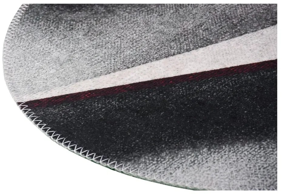 Tappeto rotondo lavabile bianco e nero ø 120 cm - Vitaus