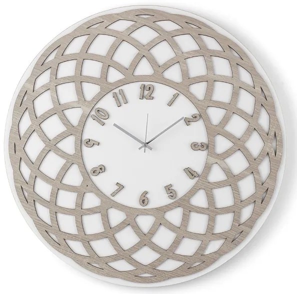 Orologio rotondo da parete D30 cm legno laminato GLOBO BRC