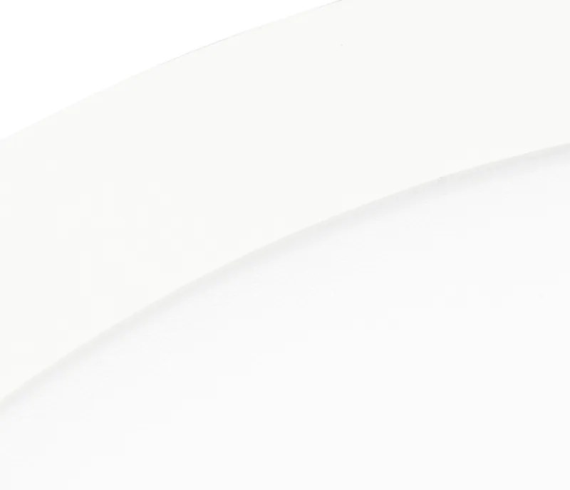 Plafoniera bianca 40cm rotonda con LED dimmerabile a 3 livelli IP44 - Steve