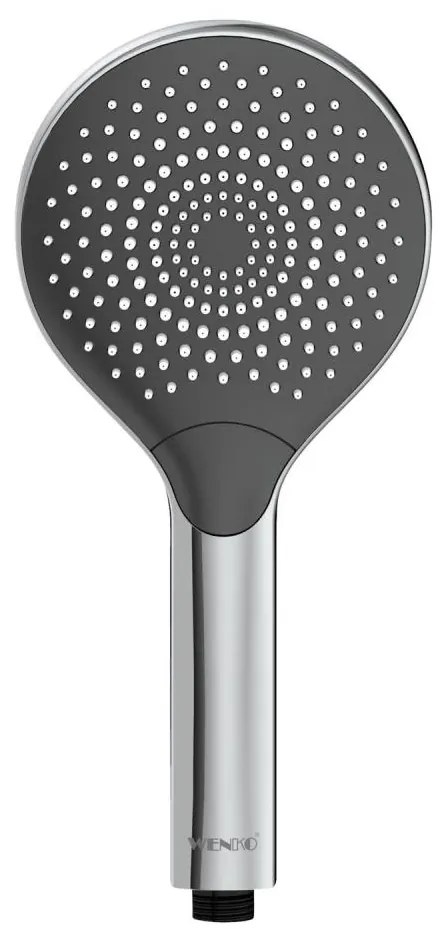 WENKO 24921100 - Soffione doccia WATERSAVING SYSTEM 12x12 cm cromo lucido/grigio
