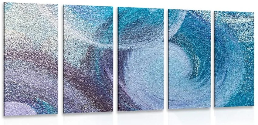 Quadri 5 pezzi – Pennellate astratte moderne