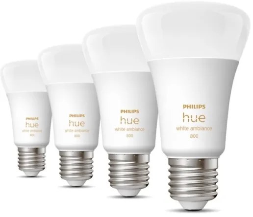 SET 4xLED Lampadina Dimmerabile Philips Hue WHITE AMBIANCE E27/6W/230V 2200-6500K