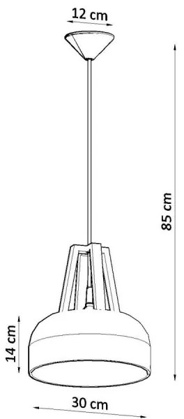 Sollux SL.0388 - Lampadario a sospensione con filo CASCO 1xE27/60W/230V diametro 30 cm