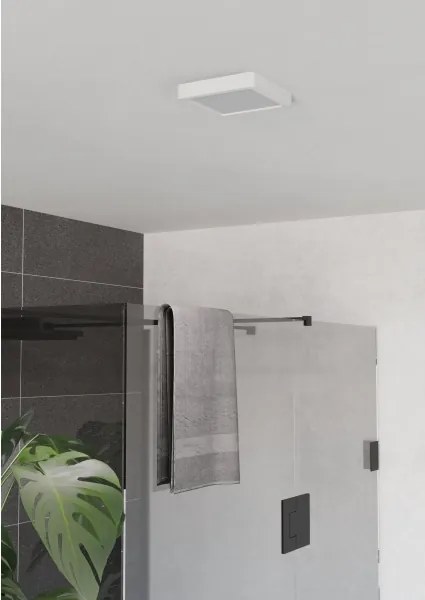 Eglo 901335 - Plafoniera da bagno a LED FUEVA LED/7W/230V 15x15 cm IP44 bianca
