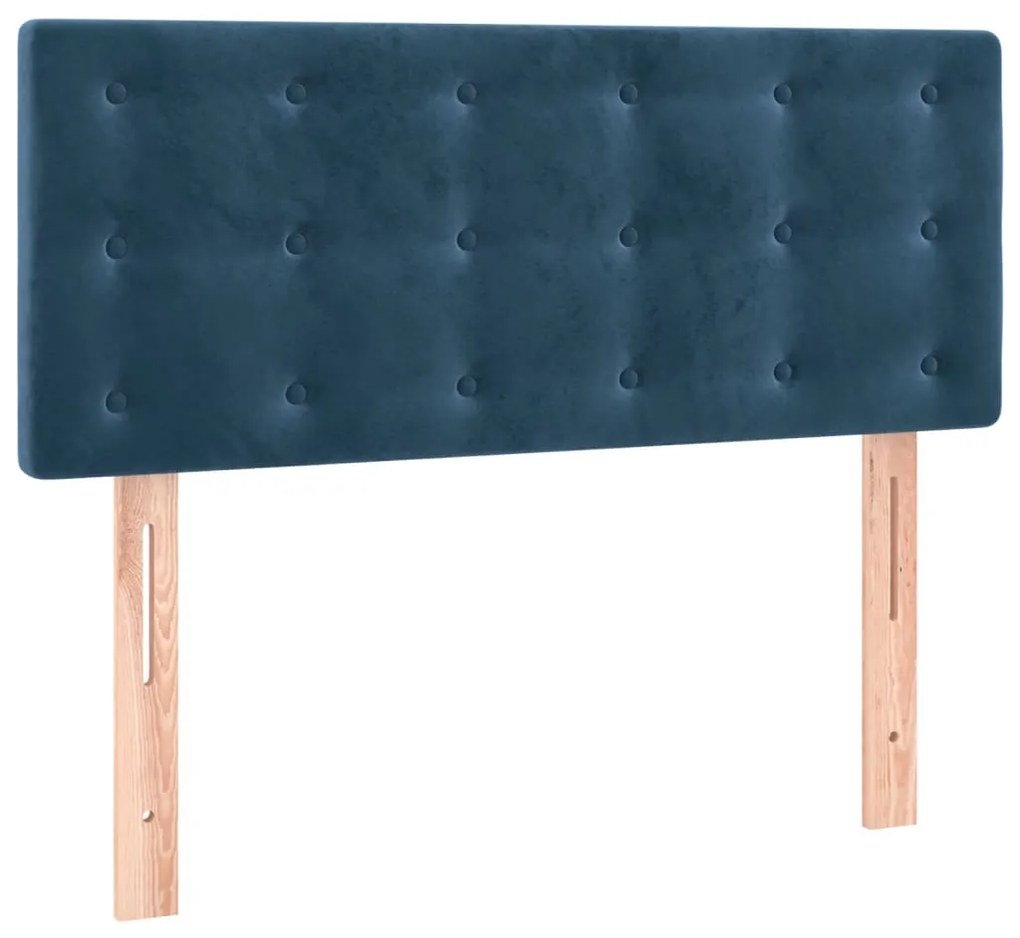 Testiera blu scuro 100x5x78/88 cm in velluto