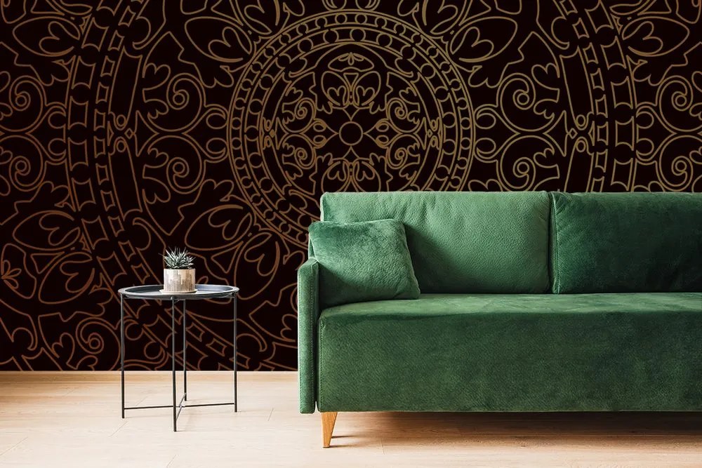 Carta da parati – Ornamento orientale dorato