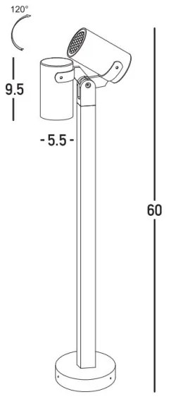 Zambelis E325 - Lampada da esterno 1xGU10/15W/230V IP54 antracite
