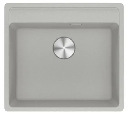 Lavello integrato 1 vasca FRANKE Maris alluminio L 51 x L 56 cm argento