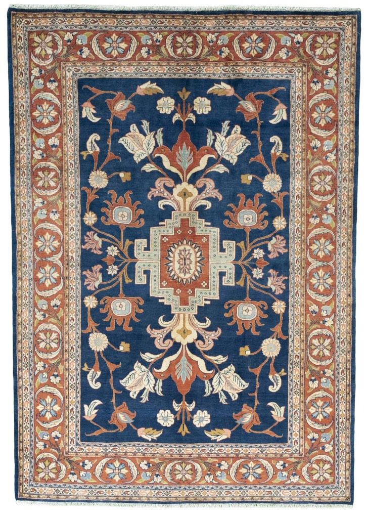 Sarouk Tappeto 290x200 Blu (Iran) Annodato A Mano