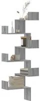 Scaffale Angolare Muro Grigio Sonoma 45x45x147 cm Multistrato 852641